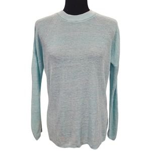 Banana Republic Aqua Blue Open Knit Pullover Sweater Size XS/S